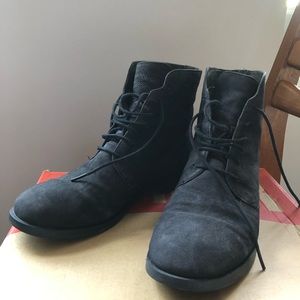 Camper Black leather lace up boots